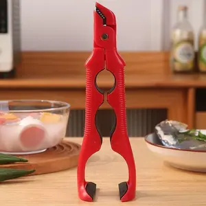 Kitchen Silicone Bowl Clip, Heat-Resistant Three-In-One Design, Non-Slip Holder for Plates and Bowls, with Opening Lid Function
