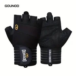Weightlifting Gloves – Non Slip Grip Gym Gloves with Adjustable Wrist Strap for Fitness & Training, Color: Black XL