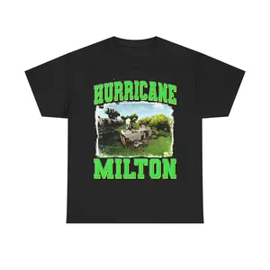 Hurricane Milton TShirt, Storm Theme Graphic with Gaming Style Landscape Design, Soft Cotton Fabric, Unisex Fit for Gamers & Weather Fans, Perfect Gift for Friends