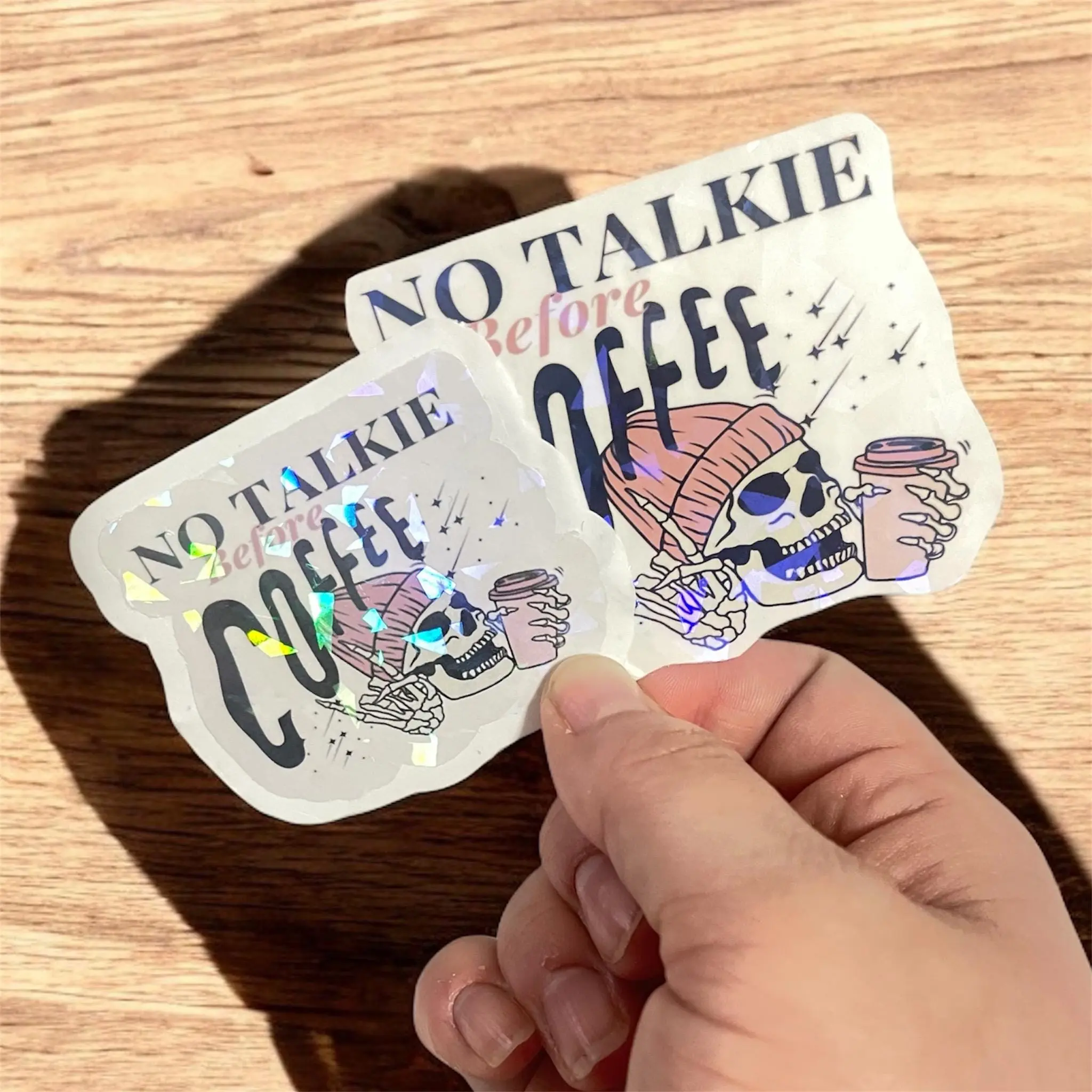 Coffee Lovers Holographic Sticker | Funny Laptop Decal