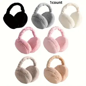 Solid Color Plush Ear Warmer Ear Snood, Soft Comfortable Foldable Ear Cover, Portable Ear Protective Gear for Women & Girls, Sports & Outdoor Accessories