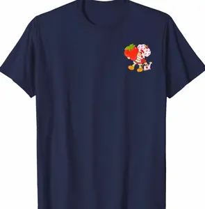 Strawberry Classic Vintage Big Strawberry Pocket Design Graphic Print T-Shirt Perfect Gift for Her Him Tees