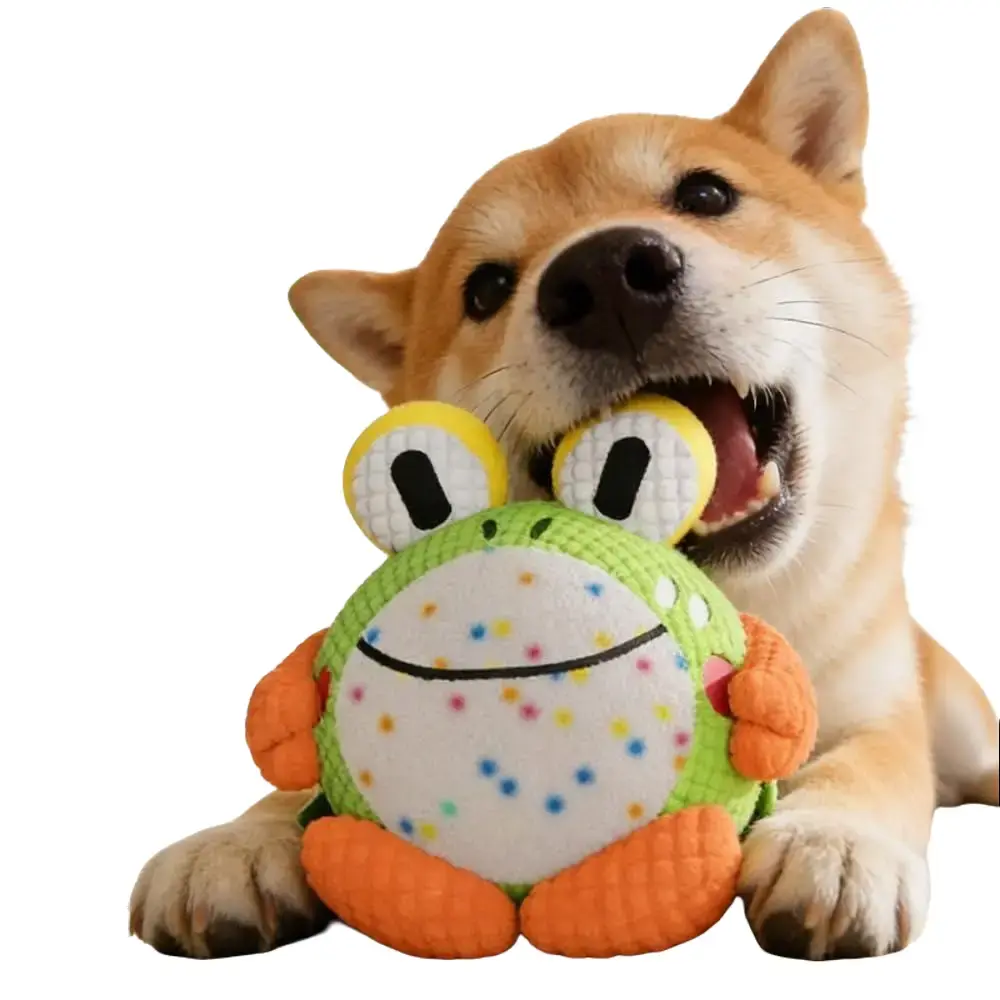Frog-Shaped Interactive Dog Jumping Ball Toy - Rechargeable, Squeaky, Interactive Audio, Music, Recording, Talking, Playtime Control, Durable, Machine Washable, Outdoor Play Gift for Christmas, Halloween