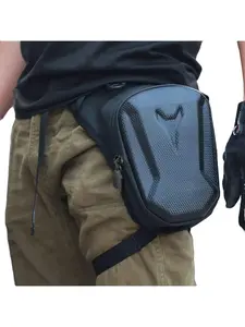 Black Motorcycle Hard Shell Drop Leg Bag Motorcycle Waist waterproofing Pack Thigh Bags For Men Women Muti-functions Outdoor Men Casual Waist Bag Fanny Pack Moto & Biker Bags Phone Purse