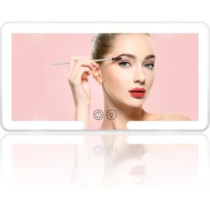 120 LEDs Car Mirror Vanity, Car Sun Visor with 3 Light Modes&Big LEDs, Rechargeable Makeup Mirror Touch Control, Light Up Mirror Universal for Car, Truck
