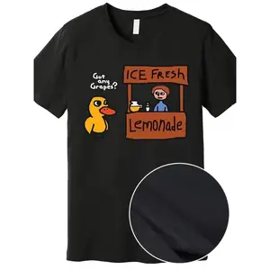 180gMen's 100% Premium Combed Cotton Graphic Print Short Sleeve T-Shirt Soft Comfy For Cartoon Lovers Got A Grapes Lemonade Tee Modern Tailored Fit