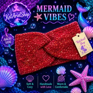 Handmade Multicolor Knit Headband for Women – Soft Winter Ear Warmer Head Wrap