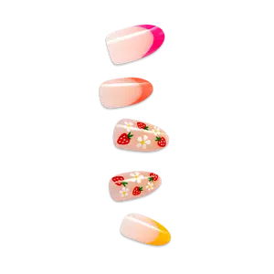 Impress Design No Glue Fake Press On Nails - Utopian | Design, Multicolor, Medium, Almond, Manicure