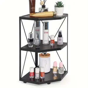 New Bathroom Countertop Organizer 3-Tier Standing Corner Shelf for Bathroom Organization and Decor Wood Organizer for Kitchen Office Vanity Tray Racks Wooden