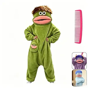 Msrlassn Cute Monster Pajamas Wearable Blanket Hoodie for Women Men, Oversize Soft Warm Cozy Pullover Home Loungewear Funny Pajamas Onesie, Father's Day Gift Perfect for Home Party Costume Halloween, One Size for Women Men