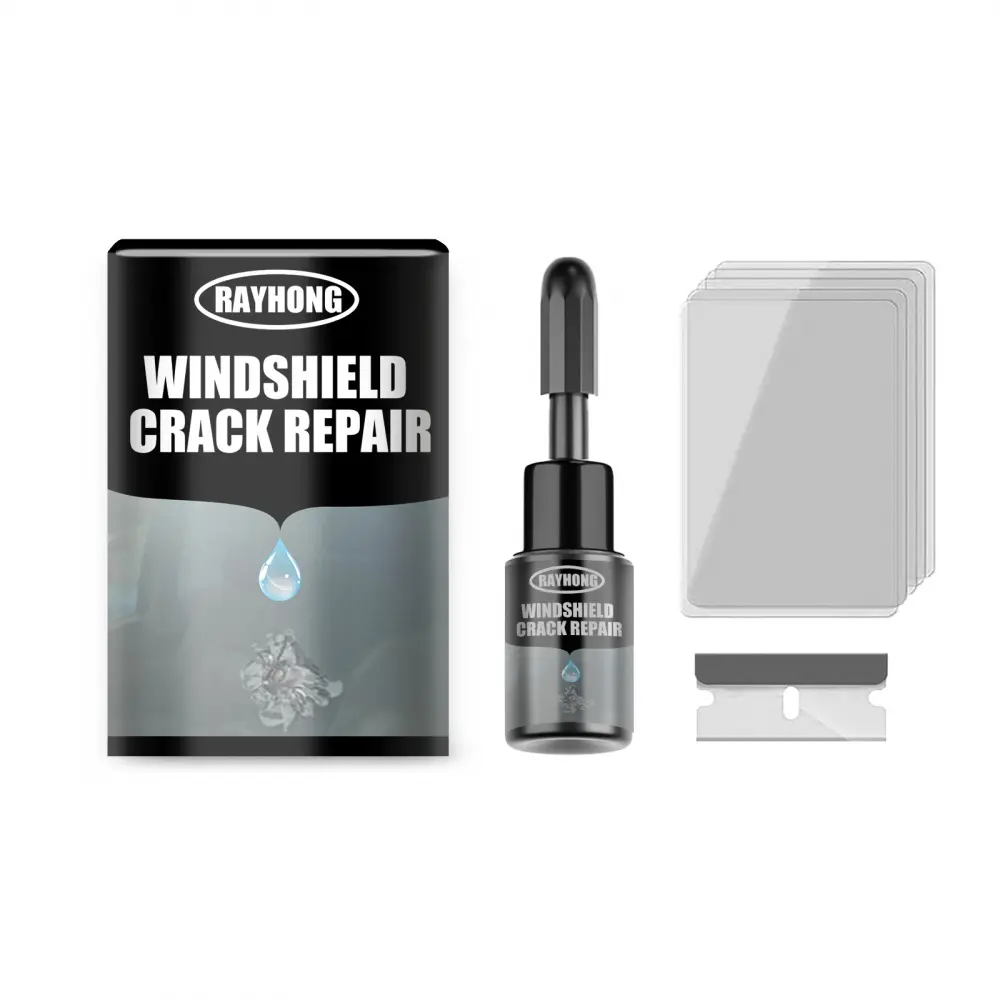 Auto Windshield Crack Repair DIY Tool Kit with UV Curing Resin - Chip Fixer for Repairing Chips, Star Breaks, Bullseye Marks, Small Damage - Basic Windshield Glass Maintenance for Compatible Laminated Auto Glass