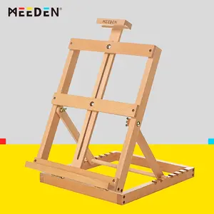 MEEDEN Art Heavy-Duty Tabletop Studio H-Frame Wooden Easel- Solid Beech Wood Adjustable Artists Desktop Easel for Artist, Beginners & Teens- Holds Canvas Art up to 23" High, Christmas, Blackfriday, Christmasgift,Gift Crafts Handcraft