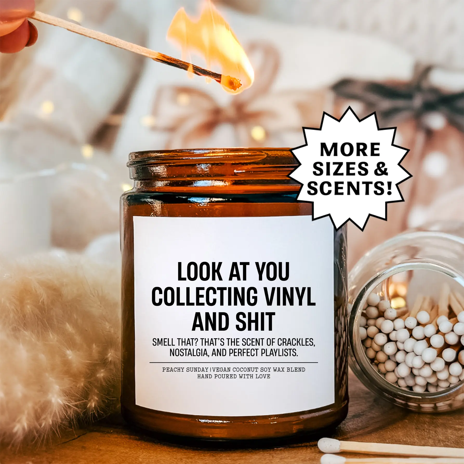 Look At You Collecting Vinyl And S-it Candle