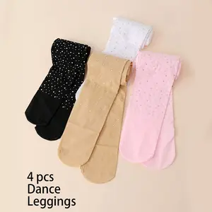 4-Pack Girls' Rhinestone Tights