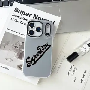 S-Superdry Phone Case For iPhone 17 16 15 14 13 12 11 Pro Max Air Plus Large-aperture Jelly Double-layer Frosted phone Case Luxury Fashion