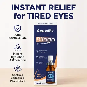 Acewink Blingo Honeysuckle & Chrysanthemum Botanical Eye Mist - Honeysuckle-Infused, Soothing, Hydrating, Makeup-Safe, No Makeup Smudge Relief for Dry Eyes, All Skin Types Brightener Eye Care Formula Eye Gel Hydrate