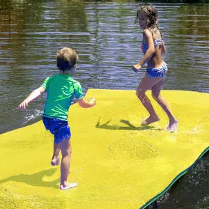Floating Water Mat, 12' × 6' Lily Pad Floating Mat, 3-Layer Foam Water Floating Pad for Water Recreation and Relaxing, Thick and Durable Water Activities Mat for Lake, Oceans
