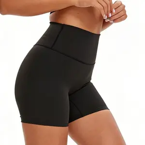 High Waisted Workout Running Volleyball Spandex Yoga Womens Shorts for Active Wear Bottom - Womenswear