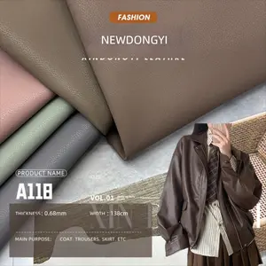 Imitation Protein PU Leather Fabric, Realistic Leather Texture, Fine Natural Pattern, Suitable for Coats, Leather Pants, Skirts