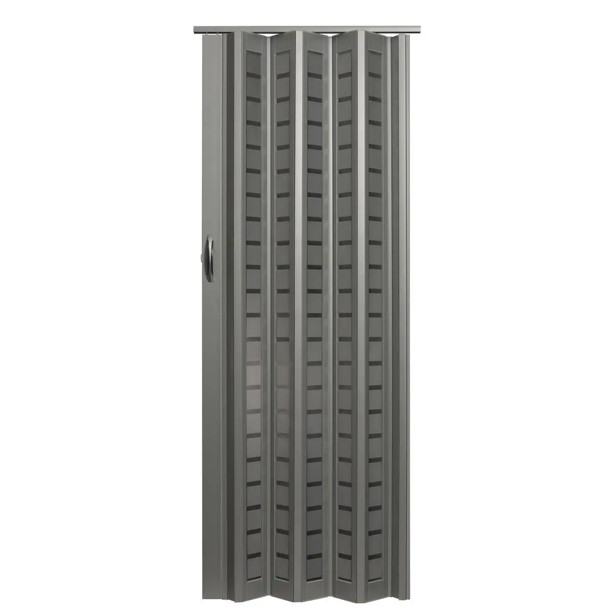 Homestyle HSMETRO3280ALSQ Contemporary Metro Square Frosted Aluminum Folding Doors - 36 in W x 80 in H, 28 lbs, Modern Bi-Fold Sliding Doors, Dual Wall Construction, Lockable Handle, Quiet Operation, 3-Year Warranty