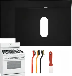 2Pcs Stove Guard for Gas Stoves, Stove Top Covers for Gas Burners - 5 Burner Reusable Gas Stove Protectors for Samsung Gas Range, Non-Stick & Washable