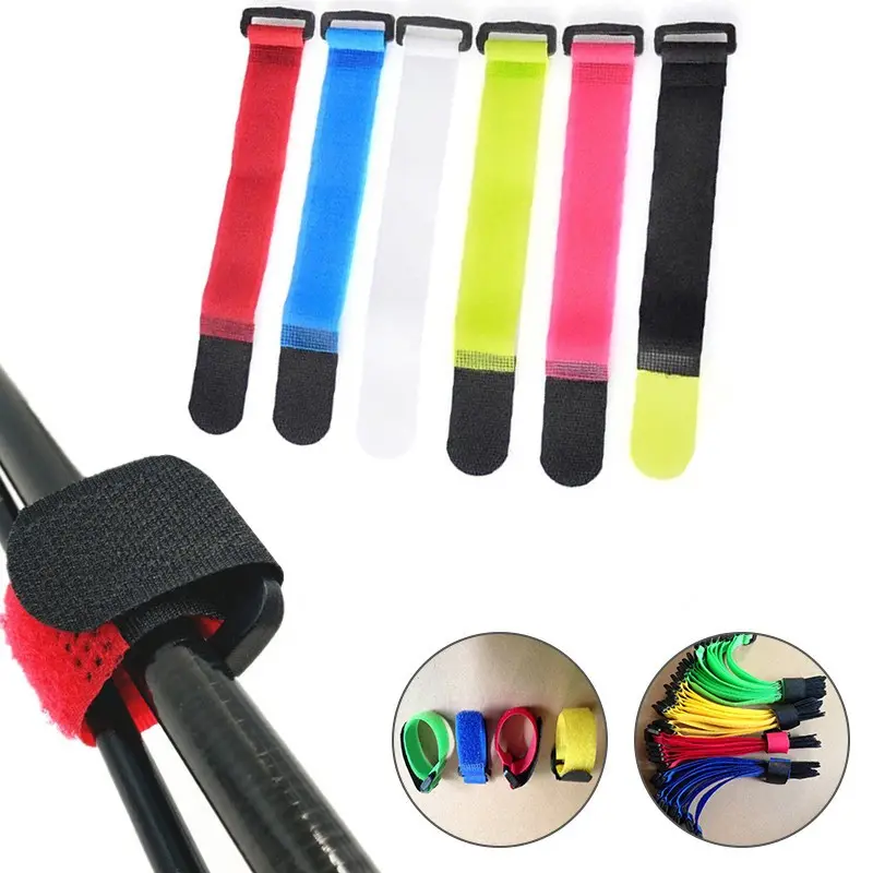 20 Pcs Velcro Cable Ties, Reusable Zip Straps for Organizing Cables, Cable Management Solution, Fishing Rods Bundling, Durable Reliable Multi-Functional Modern Organize