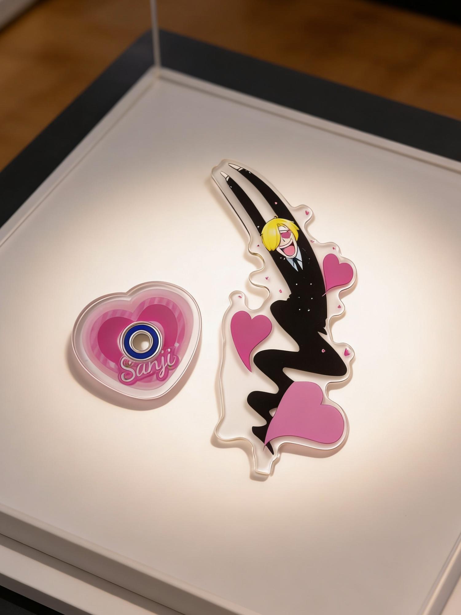 One Piece Sanji Spinning Acrylic Standee, Funny Meme Figure, Rotating Desk Decor, Perfect Gift for Anime Fans, Great for Birthdays & Holidays