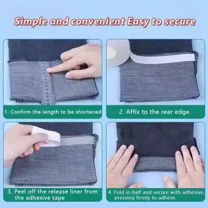 Seamless Hem Tape Self-Adhesive Denim Shorts Tape, 200cm/78.74 Inches, Easy to Use, Quick and Convenient, No Residue, Suitable for DIY Projects