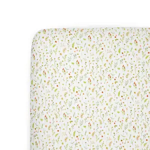 Organic Cotton Muslin Crib Sheet - Floral Field