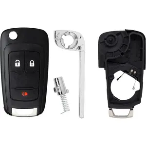 Car Keyless Entry Remote flip Key [ Shell CASE ] Compatible with Chevrolet Equinox Sonic Spark Trax GMC Terrain Buick Encore OHT01060512 (Shell Case)