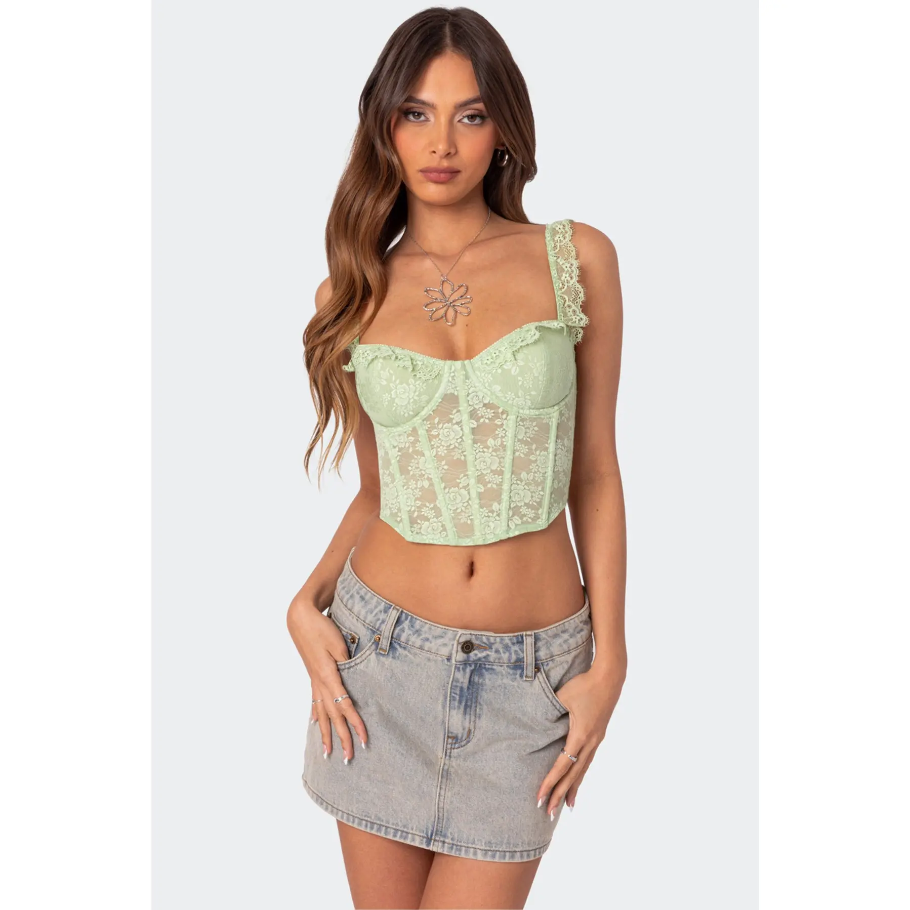 Amaya Sheer Lace Corset