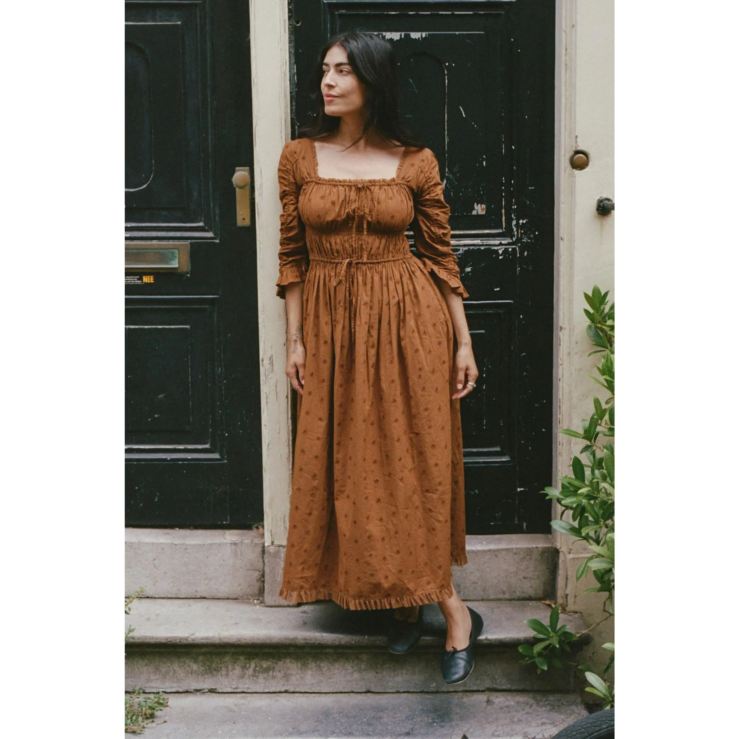 The Marissa Dress | Carob Eyelet