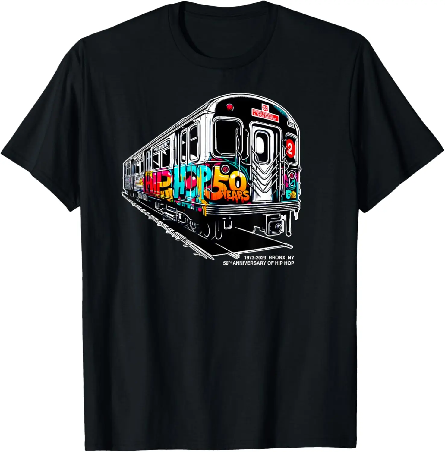 Women's Vintage Graphic T-Shirt, 100% Cotton Distressed Streetwear Top, 50 Years of Hip-Hop Anniversary Print, Everyday Shortsleeve Round Neck