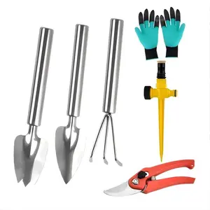 Garden Tool Set, Garden Shovel & Rake & Gloves & Scissors & Garden Spray Sprinkler, Professional Planting Tools for Flower & Plant, Pruning Tool