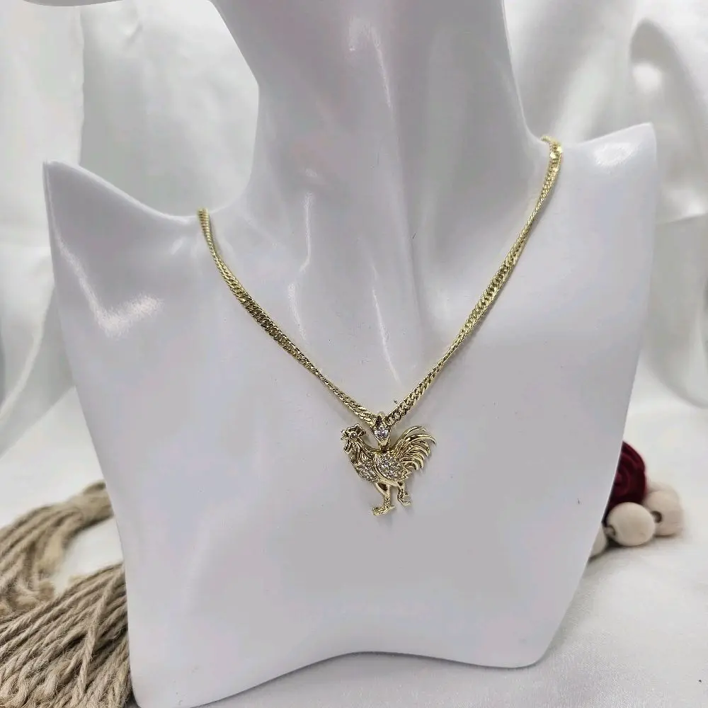 LaYaiBoutique #2530 Rooster Necklace and Pendant – 14K Gold-Filled – High Quality