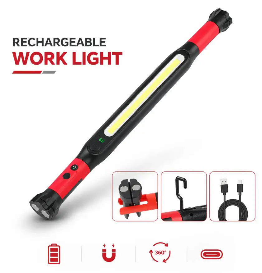 2026 New Rechargeable Magnetic Under Hood LED Work Light Bar, Universal Inspection Lamp for Auto Repair & Garage Maintenance, Portable Multi-Use Light for Camping and Power Outage Emergencies