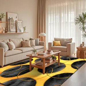 Geometric Pattern Floor Mat, Creative Non-slip Floor Carpet, Decorative Area Rug for Home Living Room Bedroom Hotel Coffee Shop, Boho Area Rug