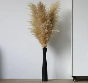 16" Tall Black Ceramic Vase,Floor Vases for Pampas Grass,Minimalist Style Flower Vases for Modern Decor,Tall Skinny Vase for Entryway,Bookshelf,Fireplace,Shelf Decorative,Black 40cm