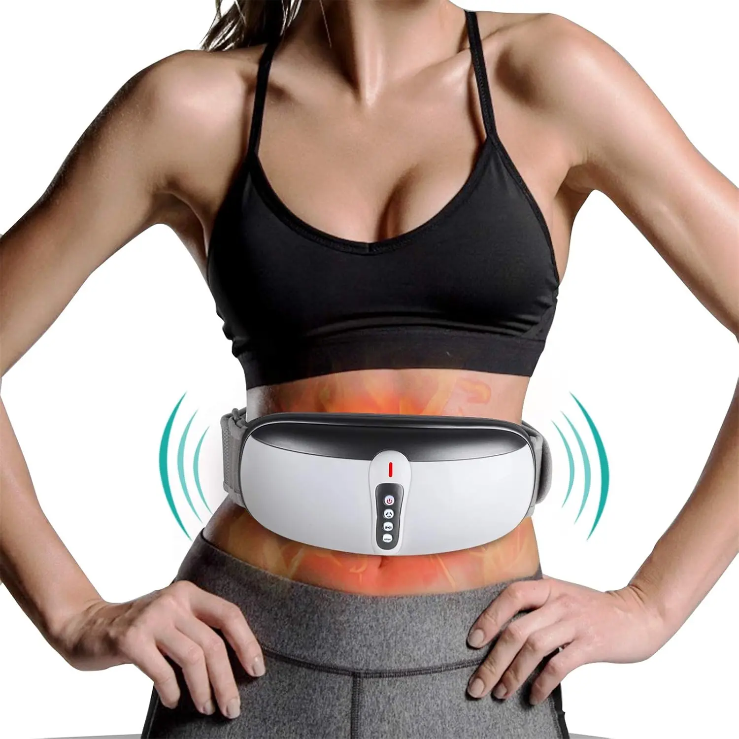 Adjustable Vibration Belt with 4 Massage Modes, Plug-In Comfort Belt for Home and Office Use