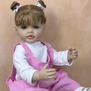22inch 55CM Baby Reborn Doll Betty with Soft Vinyl Full Body, Lifelike Flexible Newborn Girl Princess Toddler Art Toy for Christmas and Birthday Gift