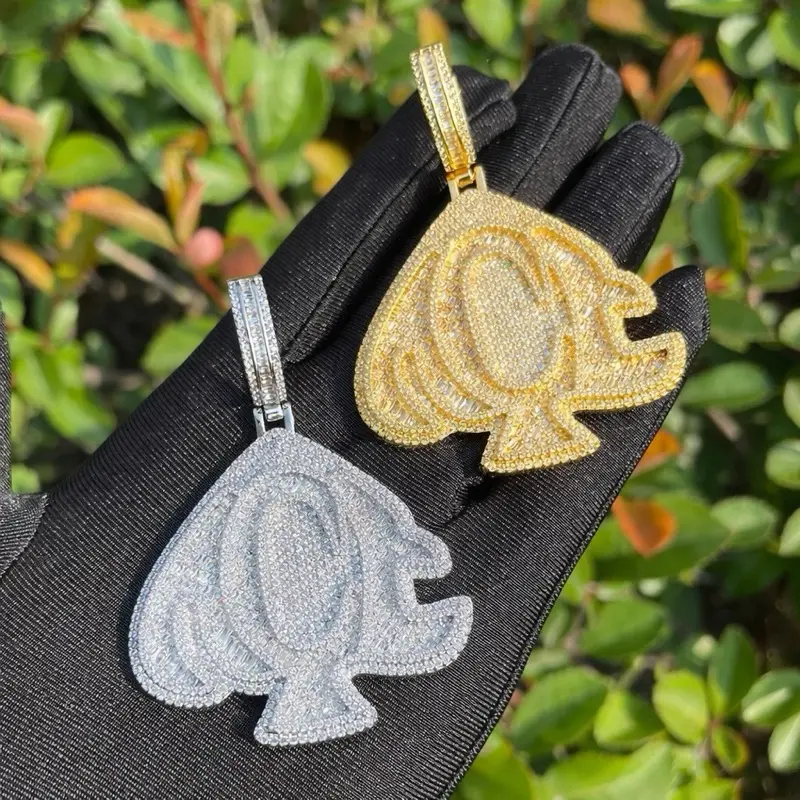 Ace Script Spade Pendant