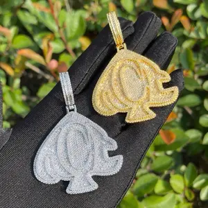 Ace Script Spade Pendant