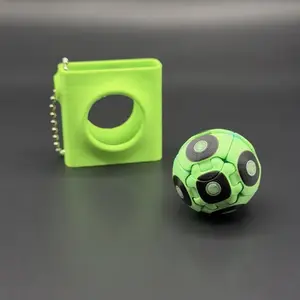 Zorbles Fidget with Case  Zorbles Case, Smooth, 3D, Printed, Mechanical, Gear, Ball, Decor, Figurine