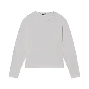 'Terrain' White Slub Longsleeve Tee