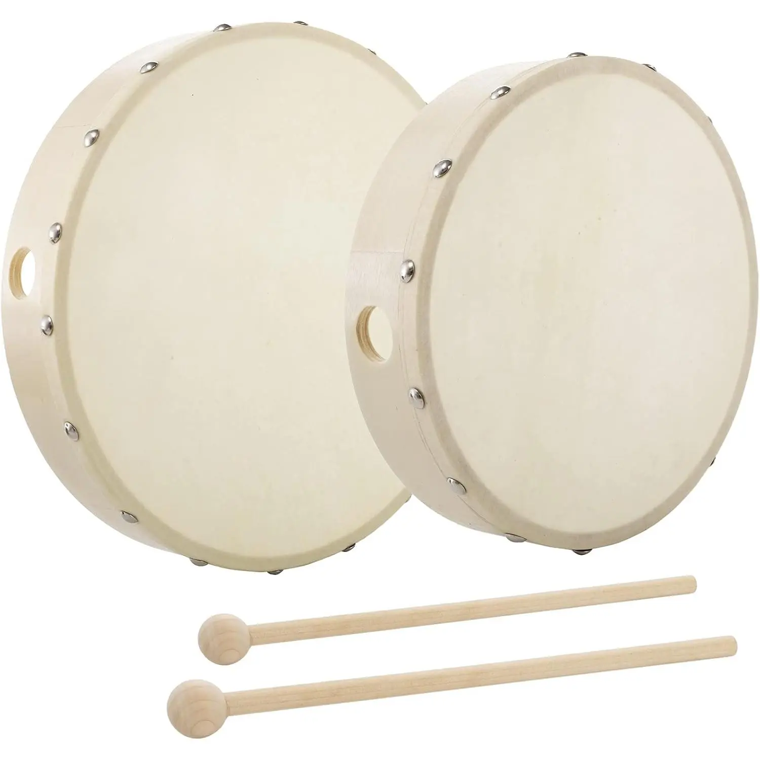 10 Inch & 8 Inch Hand Drum Musical Hand Percussion  Frame Drum with Drum Stick