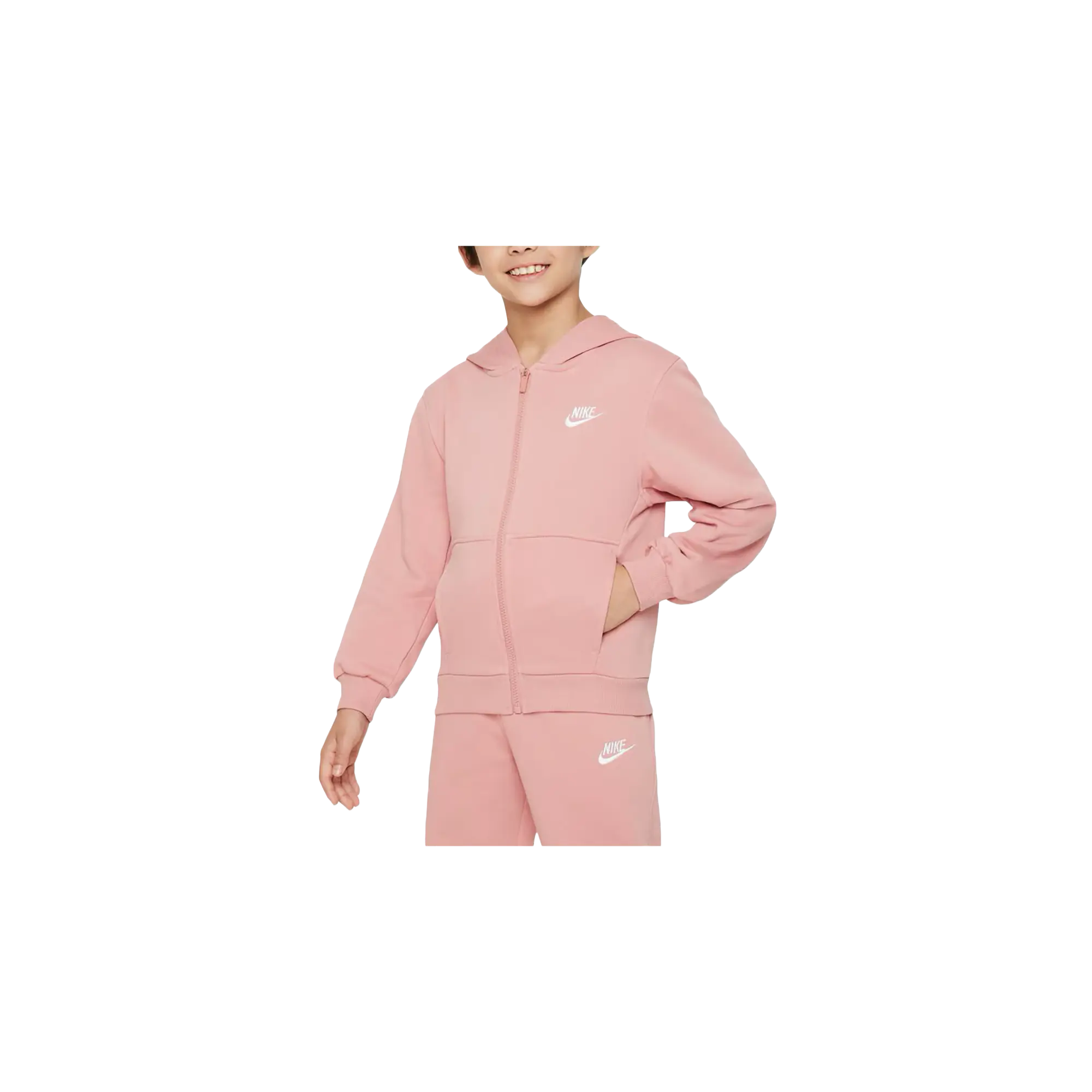 Parka Club Fleece French Terry Full Hoodie GS "Pink" FD3017 618