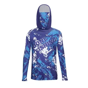 Men's Plain Sun Protection Hoodie - Lightweight, Tight-Fitting, Quick-Dry Compression Top with Breathable, Moisture-Wicking Fabric for Fishing, Hiking