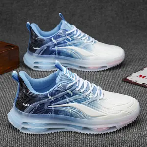 Men's Air Cushion Running Shoes, Breathable Mesh Fashion Sneakers, Non-Slip Shock Absorption Casual Athletic Shoes for Gym, Walking, Jogging