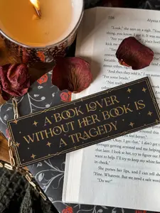 Book Lover Tragedy Foil Bookmark - Perfect for Book Lovers bookmarks