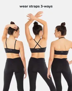 Handful Women's Adjustable Sports Bra with Removable Pads, Versatile Workout Bra - Women's Activewear wireless basics wirefree adjustable strap
